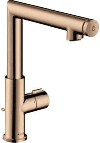 Hansgrohe Axor Uno Waschtisch-Einhebelmischer in Gold mit Zugstangenauslauf und Pop-up-Abfluss - Bild 1