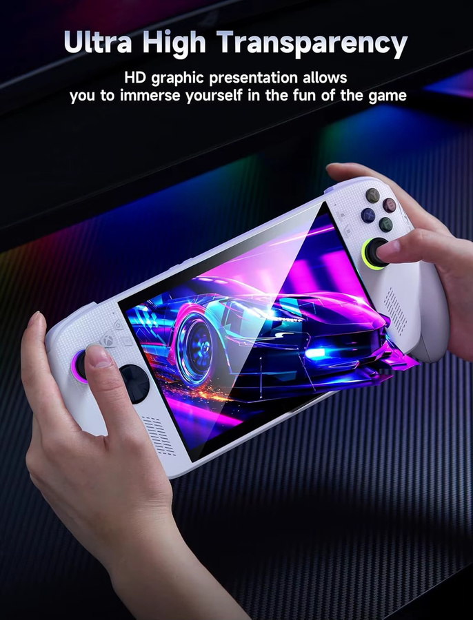 Asus ROG Ally und ROG Ally X Displayschutzfolie aus gehärtetem Glas, transparent, Anti-Scratch Zubehör - Bild 5