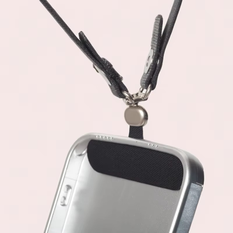 Universelles Telefon Lanyard Tether Tab Patch in Schwarz für iPhone, Samsung und Xiaomi zur Sicherung gegen Verlust - Bild 3