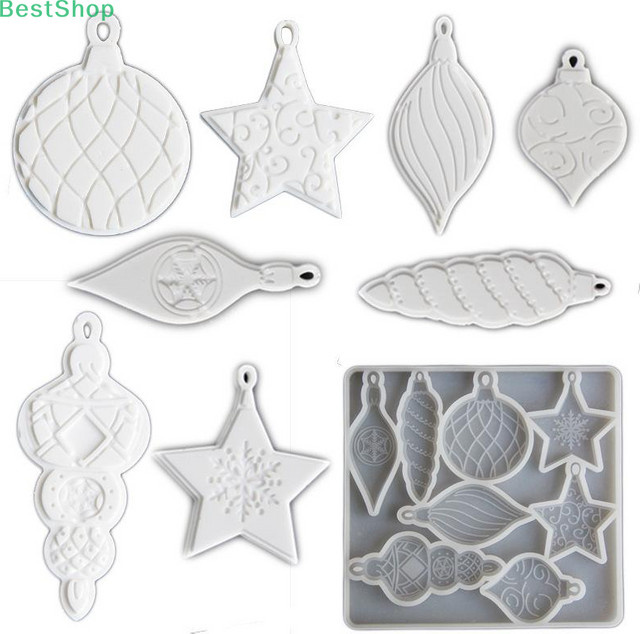 HNKMP Silikonform für DIY Gips Diffusor Steine in Muschel-, Seestern-, Weihnachtsstern- und Schneeflocken-Design - Bild 1