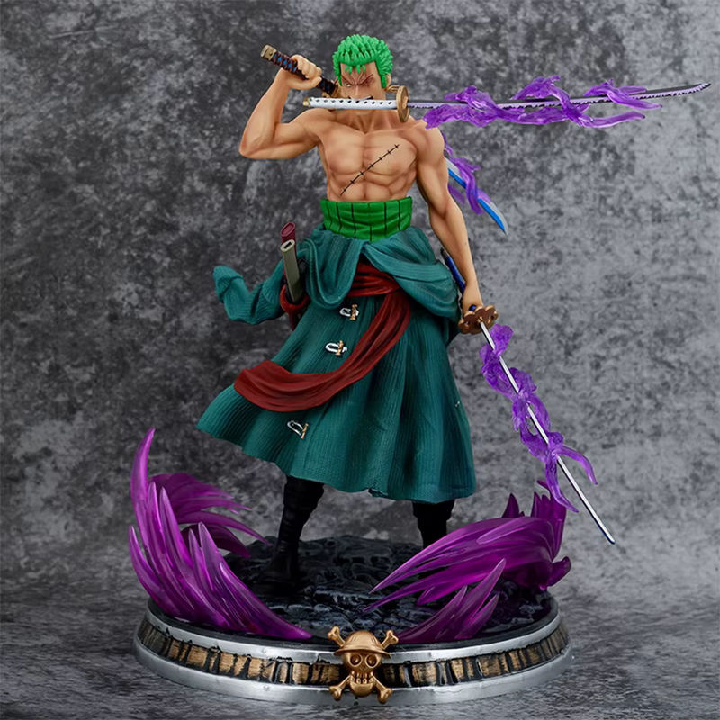 Bandai Roronoa Zoro Anime Figur Drei-Klingen-Stil aus Kunstharz, mehrfarbig, Höhe: 20 cm - Bild 3