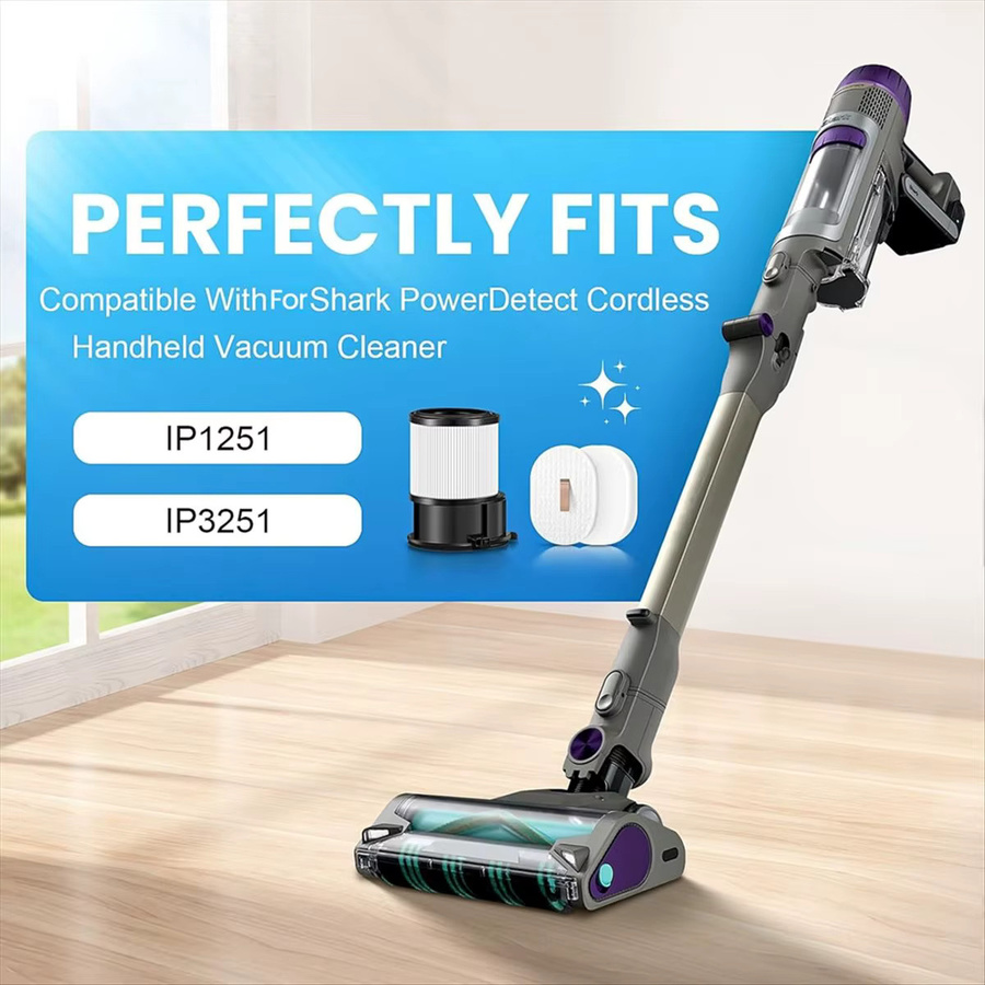 CLIM Ersatzfilter für PowerDetect Akku-Handstaubsauger IP1251 & IP3251, weißer Nachmotorfilter - Bild 2