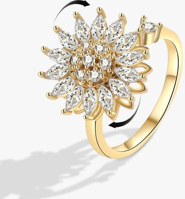 YULIN Ring, Kupfer, beige, Zirkonia, Kristall, Damen - Bild 1
