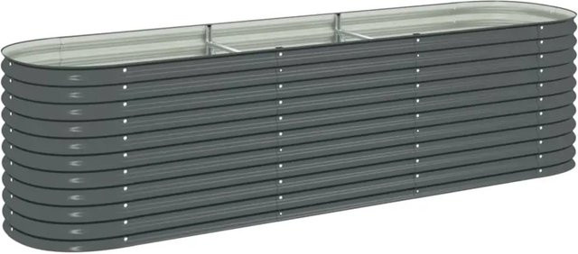 vidaXL Garten-Hochbeet aus verzinktem Stahl in Grau, B/T/H: 320 x 80 x 81 cm - Bild 1