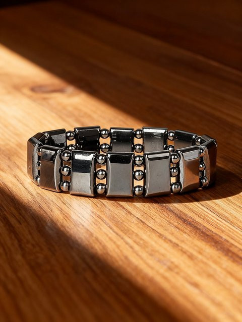HOBBORN Hämatit-Armband, Naturstein, Unisex - Bild 1
