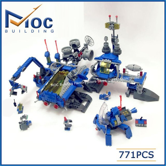 MOCBUILDING Weltraum Raumschiff-Station, Bausteine, Blau - Bild 1
