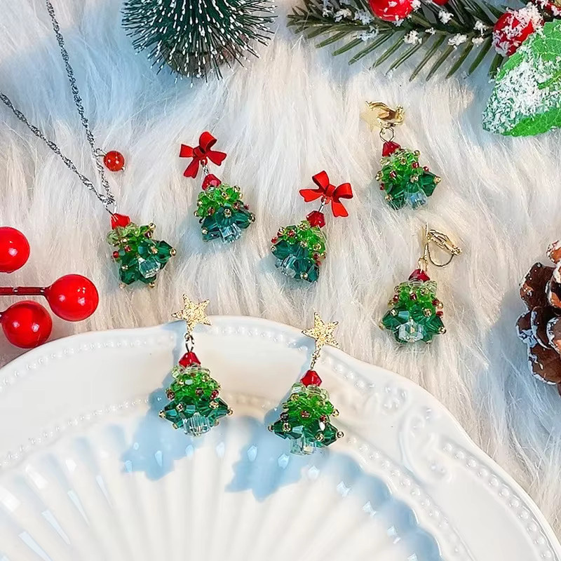 SMI Fine Charms, 5 Stück, Kristall, 3D-Perlen, Weihnachtsbaum, Unisex - Bild 2