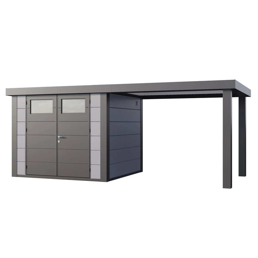 Telluria Gerätehaus Classico in Grau mit offener Lounge L Rechts B/H/T: 572 x 219 x 258 cm - Bild 2