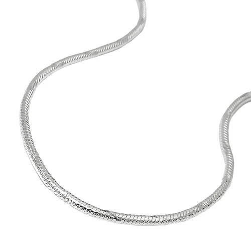 SIGO Kette Schlange, 925 Silber, Diamantiert, 38 cm, Unisex - Bild 1