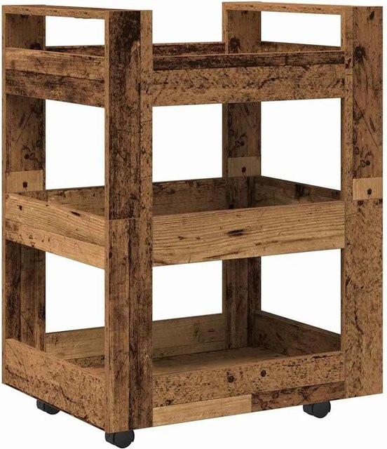 vidaXL Küchentrolley aus Holzwerkstoff in Eiche Optik, B/T/H: 60 x 45 x 80 cm - Bild 1