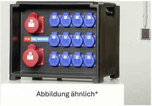 MERZ CEE Stromverteiler M-SVE4 63/121-15 MZ80012, 400V 63A, 3-Phasen, IP44, Schwarz - Bild 1