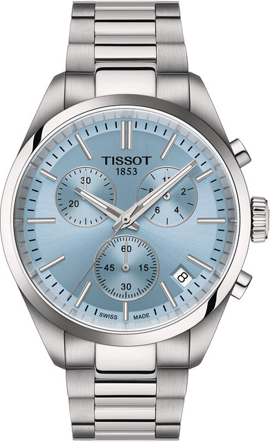 Tissot Chronograph, Quarz, Edelstahl, Blau, 40 mm, Herren - Bild 1