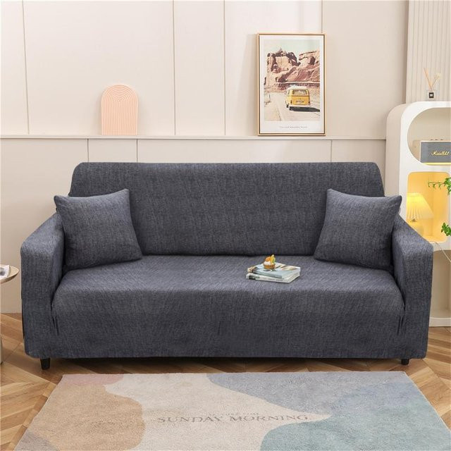 Bestbags Stretch-Sofabezug für 1- bis 4-Sitzer, elastischer Couchbezug in Grau für Ecksofas und Chaiselongues - Bild 1
