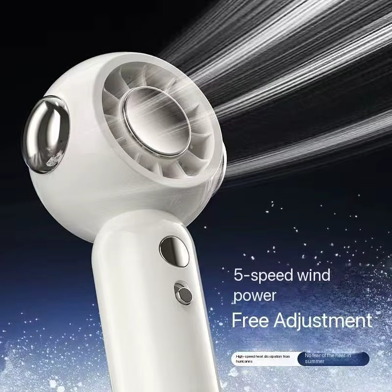 MEET SUN Tragbarer Mini-Handventilator in Weiß mit hoher Windleistung und langer Akkulaufzeit - Bild 3