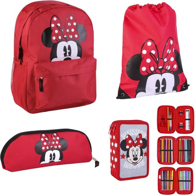 Minnie Mouse Schulpaketangebot 4-teiliges Kinder-Set in Rot - Bild 1
