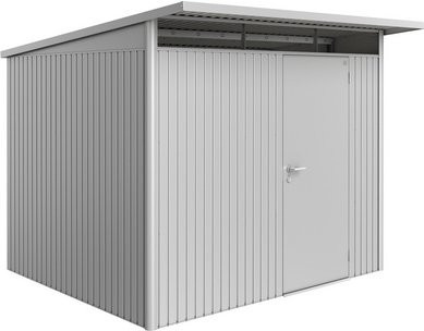 Biohort Gerätehaus AvantGarde mit Pultdach und Standardtür in Silber Metallic, B/H/T: 260 x 218 x 260 cm - Bild 2