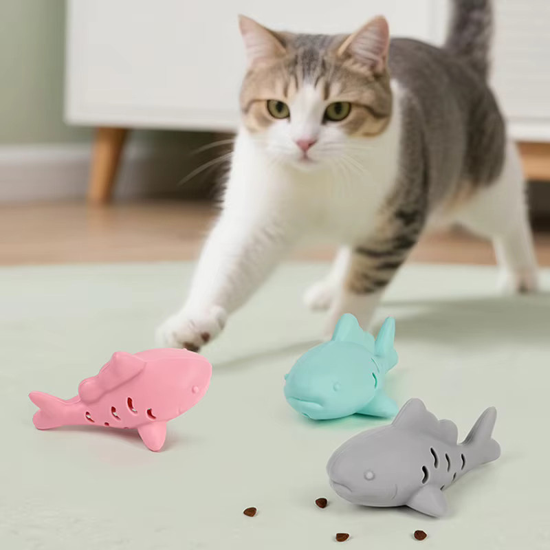 pawstrip Interaktive Katze, Silikon Katze Kauen Spielzeug, Fisch-förmig - Bild 2