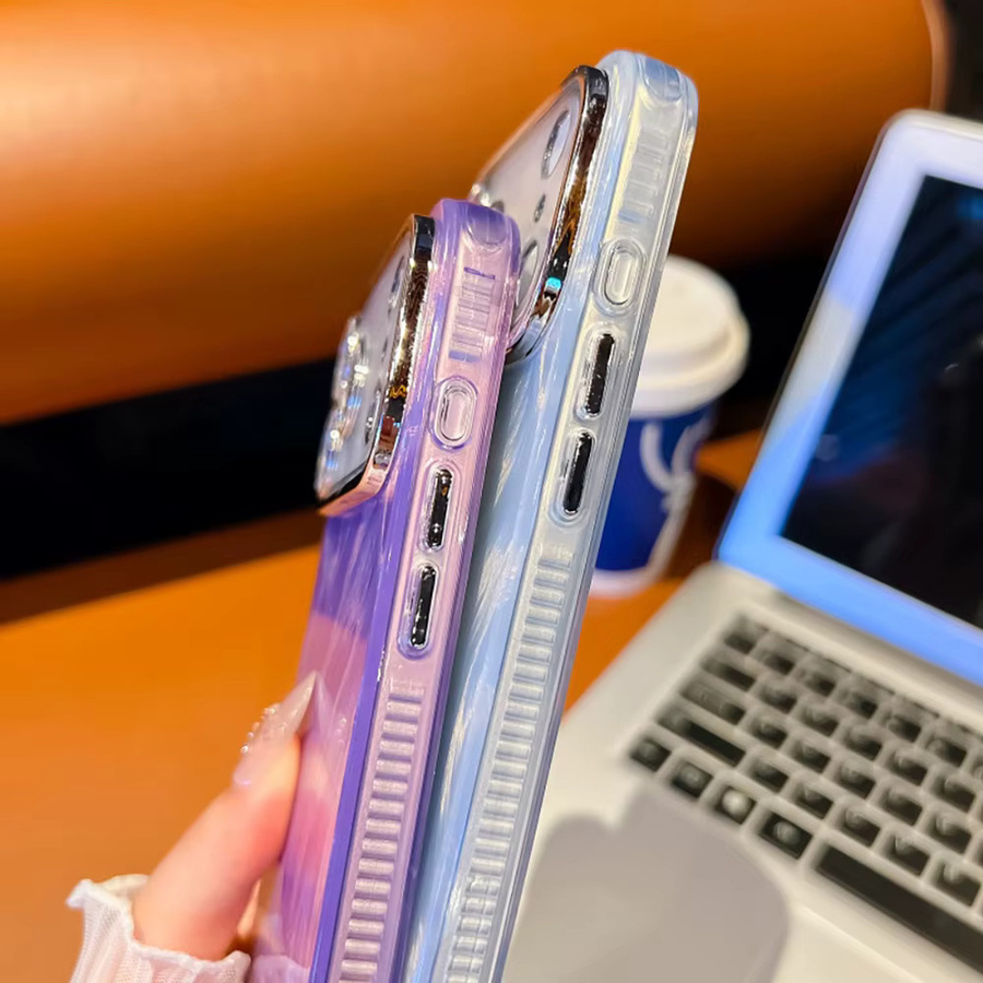 Samsung Handyhülle mit Marmor-Design in Purple für verschiedene Modelle wie S25, S24, S23 Ultra und A-Serie - Bild 2