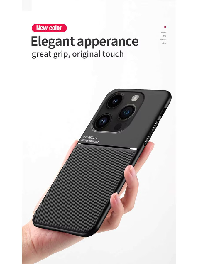 Magnetische Handyhülle für Apple iPhone 17 16 15 Pro Max 14 Plus Air 16E in Schwarz, Matte Anti-Rutsch-Schutzhülle - Bild 5