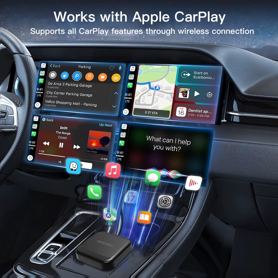 AUTOABC Carbitlink Adapter für kabelloses CarPlay und Android Auto für Geely Tugella, Emgrand, Monjaro, Atlas Pro und Azkarra (2022-2024), Schwarz - Bild 3