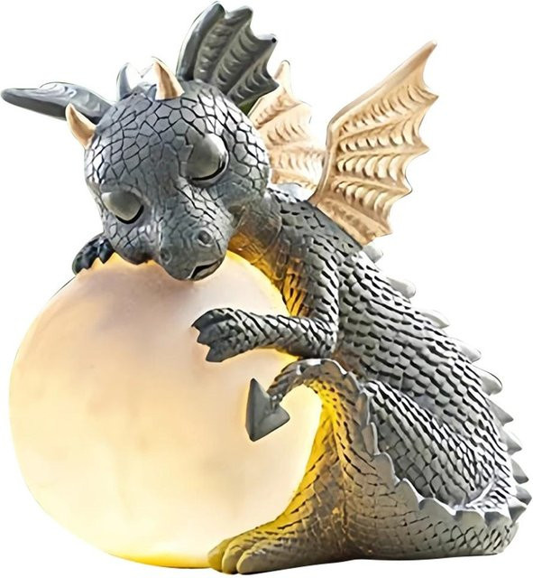 Drachenstatue mit Lampe von Yiran Furniture aus Kunstharz als Garten- und Frühlingsdekoration - Bild 1
