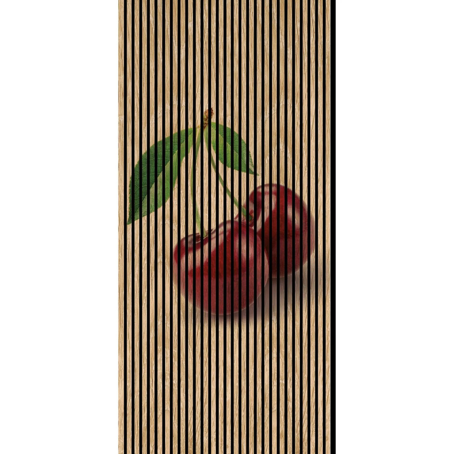 FN Acustico Akustikplatte Kirsche aus PET und MDF, Farbe: Kirsche, H x B x T: 2.400 x 1.133 x 19 mm - Bild 2