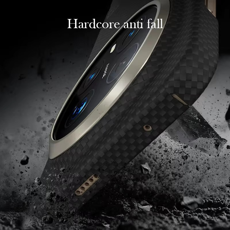 Blueo Carbon Fiber Case für Honor Magic 8 Pro in Schwarz mit Kevlar Back Cover - Bild 2