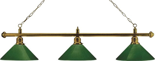 Winsport Billardleuchte London in Messing und Grün als Pendelleuchte im klassischen Design - Bild 1