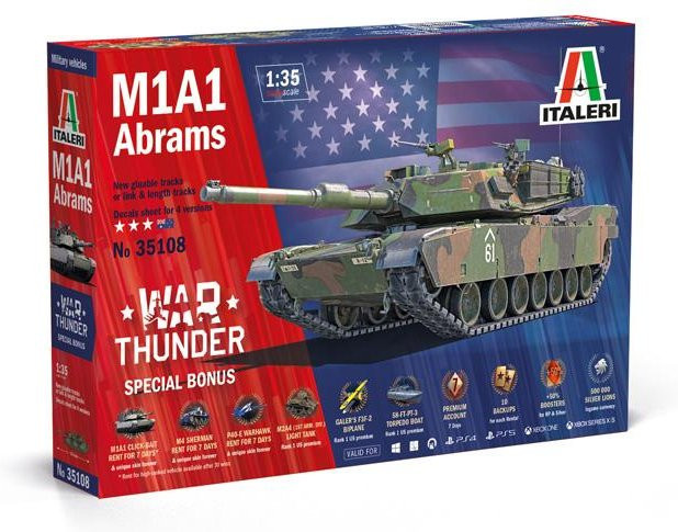 Italeri M1A1 Abrams, Fahrzeug, 1:35, Grün - Bild 1