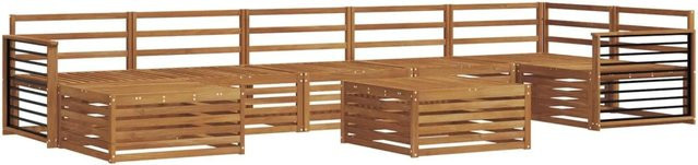 vidaXL Sofagarnitur 8-teilig aus Massivholz Akazie in Natur/Braun - Bild 1
