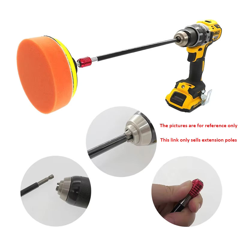 Vibratite Sechskant-Griff Verlängerungsstange mit Schnellverschluss und Selbstsicherung, Rot, Länge: 300 mm - Bild 4