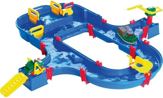 AquaPlay Superset Wasserbahn Hafen blau/gelb - Bild 2