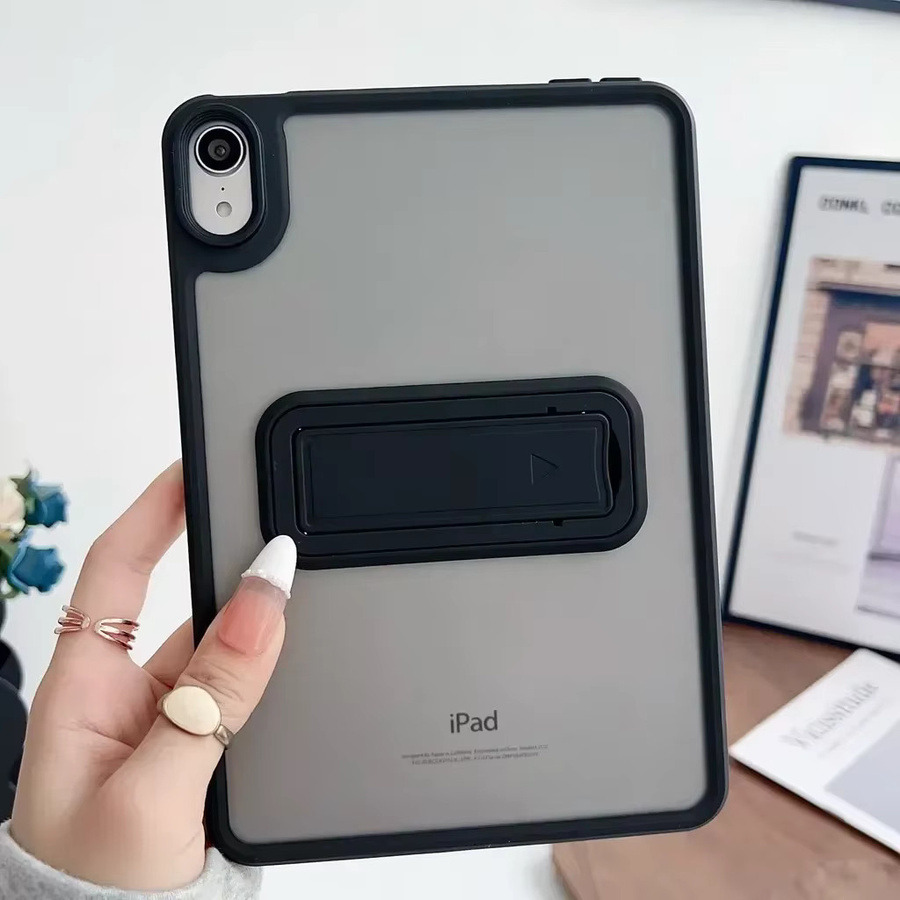 Stoßfeste Tablet-Hülle für Apple iPad Air 7 11 Zoll M3 2025 und iPad 11. Generation 2025 in Schwarz mit Matte Stand Funktion aus PC und TPU - Bild 2