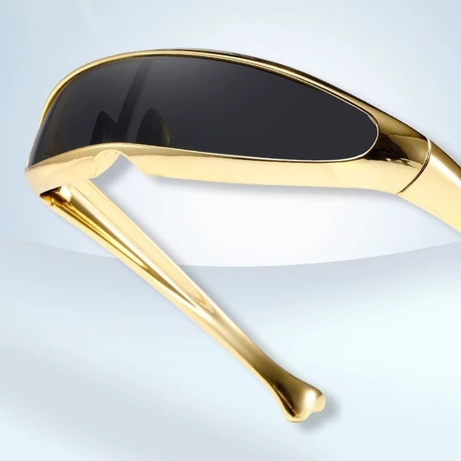 Persönlichkeit Galvani Sonnenbrille, Vollrand, Gold, Metall, Damen - Bild 1