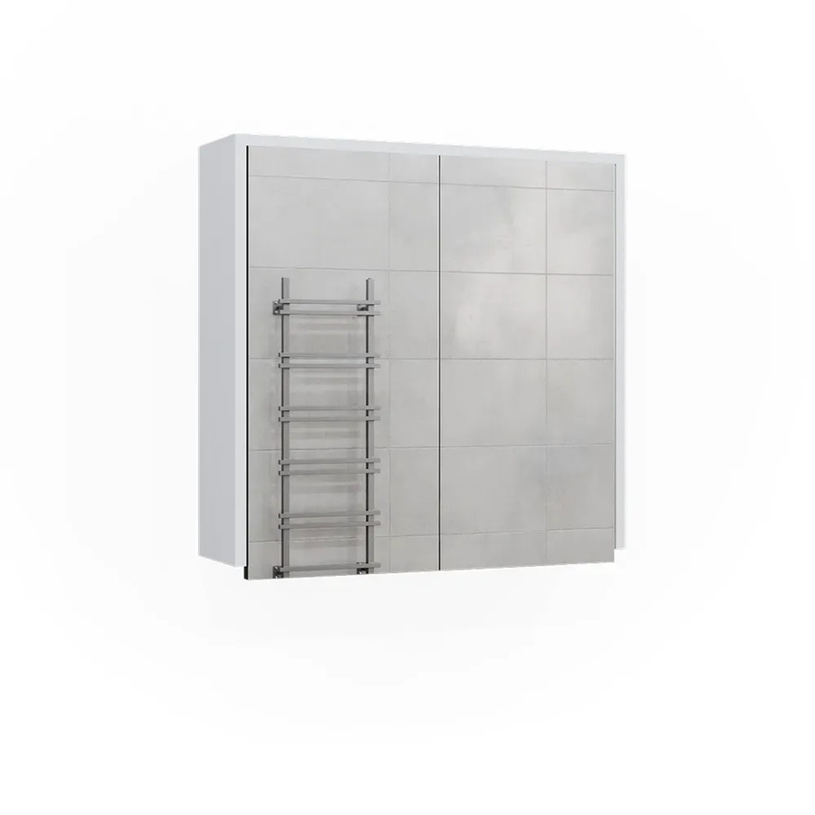 Vicco Badspiegelschrank Maltin Weiß Anthrazit mit zwei Spiegeltüren B: 60 cm, H: 60 cm, T: 58 cm - Bild 2