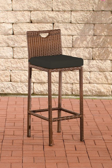 TPFGarden Barhocker Marlies Anthrazit Braun in moderner Rattan-Optik - Bild 1