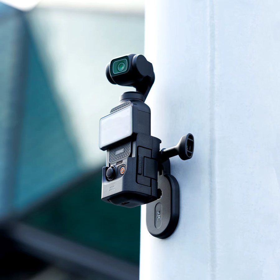 JJC Magnetische Halterung und Erweiterungsadapter für DJI Pocket 3 und Pocket 4 in Schwarz mit Cold Shoe-Anschluss für LED-Leuchten und Mikrofone - Bild 5