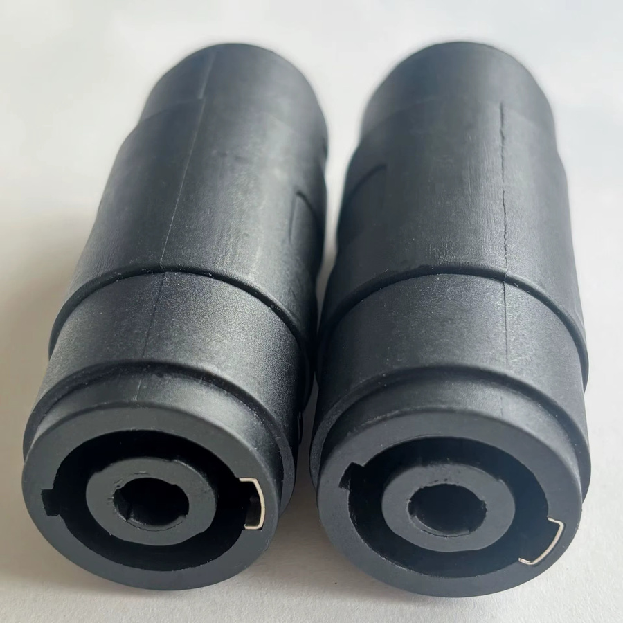 HUALIWEN Professioneller 3,5 mm Klinken-Audioanschluss Lautsprecherstecker mit Buchse in Schwarz - Bild 3