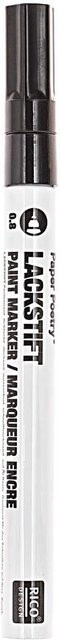 Rico Design Lackmarker Permanent in Schwarz mit feiner 0,8 mm Spitze - Bild 1