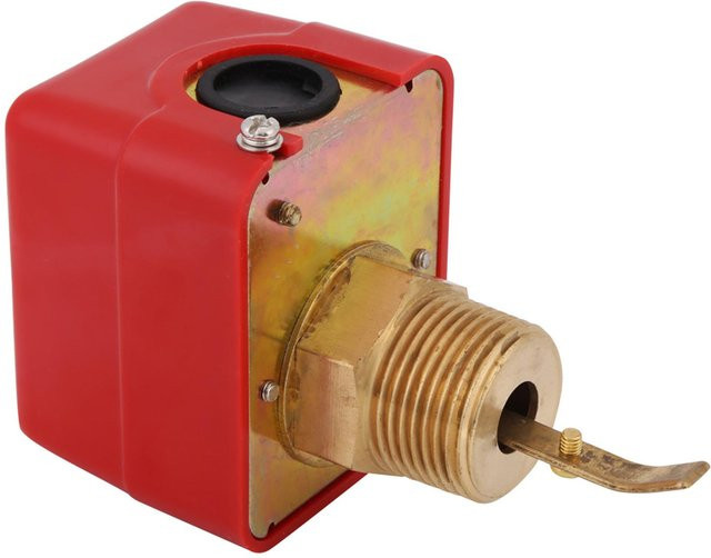 Neoglint Wasserflussschalter aus Messing mit NPT-Gewinde, 10 Bar, 250V, Farbe: Rot - Bild 1