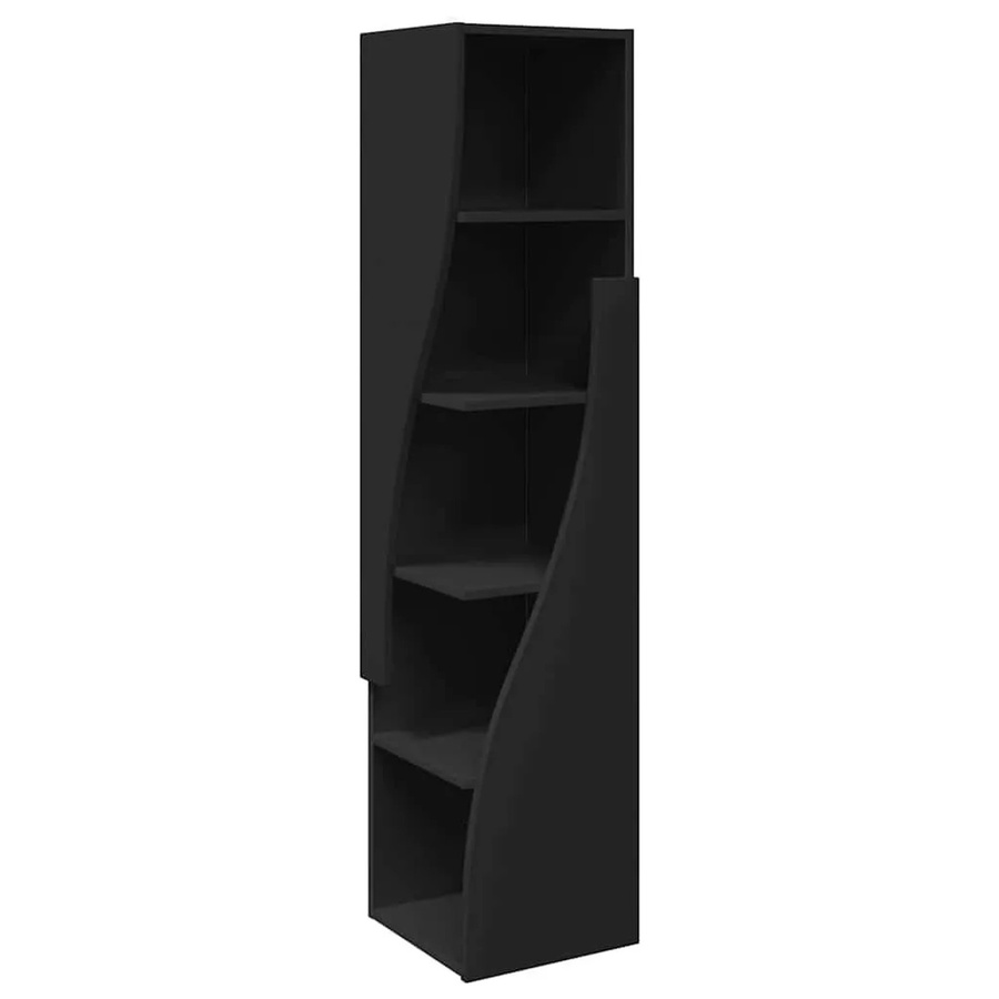 vidaXL Eckschrank Schwarz aus Holzwerkstoff B/T/H: 32 x 32 x 140 cm - Bild 2