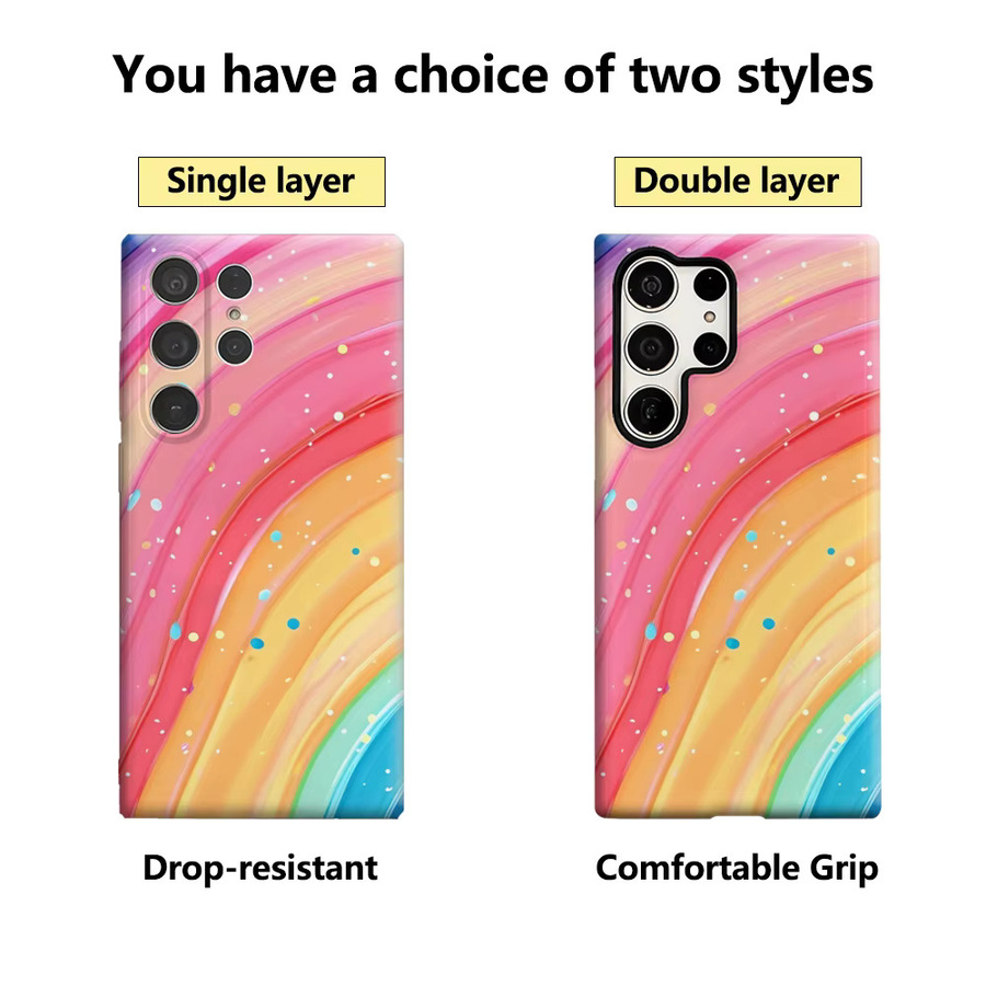 Potdemiel Rainbow Dots Handyhülle für Samsung Galaxy S25 Ultra, S24 und S23 Ultra Plus in Multicolour mit glänzender doppellagiger Rückseite - Bild 2