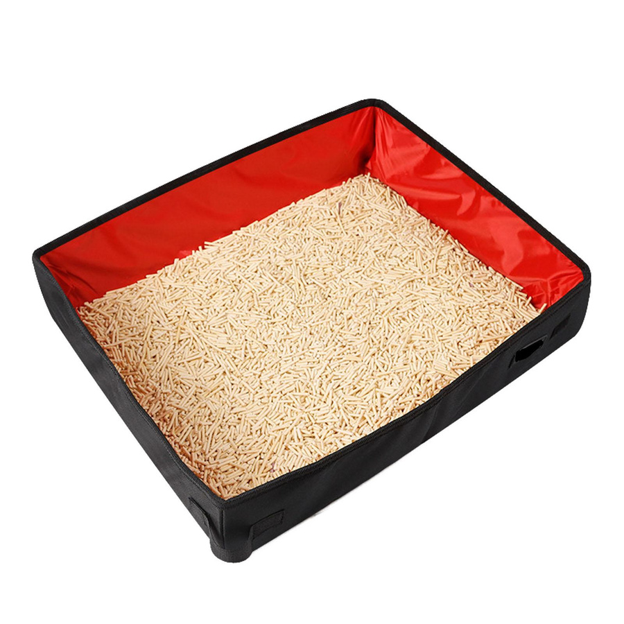 OutsideWorld Faltbare Katzentoilette aus wasserdichtem Oxford-Gewebe in Grün, B/T: 50 x 40 cm - Bild 1
