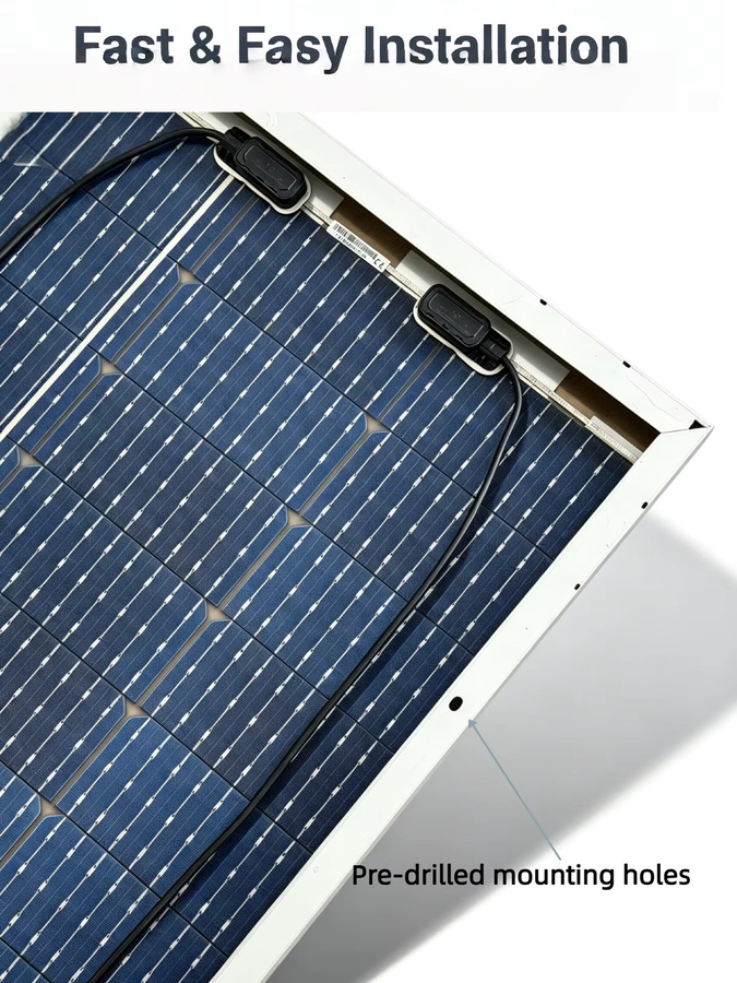 JINGYANGPV Bifaziales 240W Monokristallines Solarpanel 12V mit 2x 120W Photovoltaik-Leistungsmodul für Wohnmobile, Boote und Garten - Bild 5