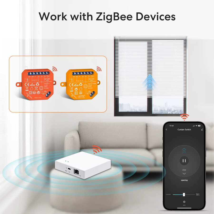 RiooCube Tuya ZigBee 3.0 Wired Gateway und Multi-Mode Bluetooth Hub für Smart Life App in Weiß - Bild 3