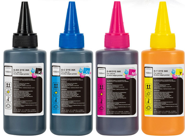 Brother Spezielle Farbstofftinte für Tintenstrahl- und Tankdrucker, Multicolor, 100 ml - Bild 1
