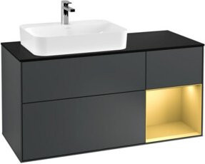 V&B Waschtischunterschrank Finion mit LED-Wandbeleuchtung, Breite: 120 cm, lackiert - Bild 1