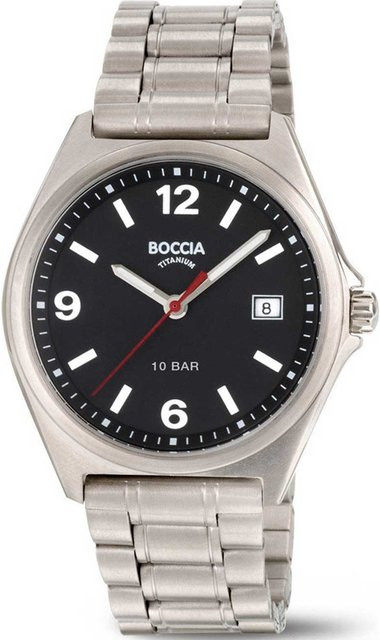 Boccia Herrenuhr, Quarz, Titanium, 39 mm, Schwarz, 10 ATM - Bild 1