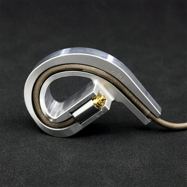 EachDIY Ohrbügel-Formteile für DIY In-Ear-Kopfhörer in Silber, 1 Paar für Draht-Außendurchmesser 4,5 mm oder 6 mm - Bild 1