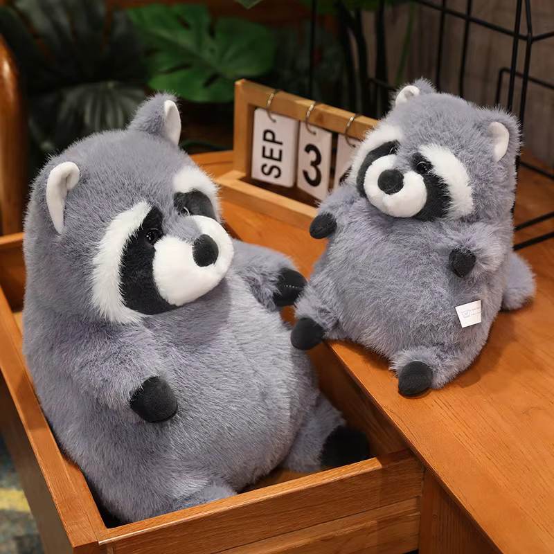 Waschbär Plüsch Puppe, Grau, Tiere, Plüsch / Textil - Bild 6